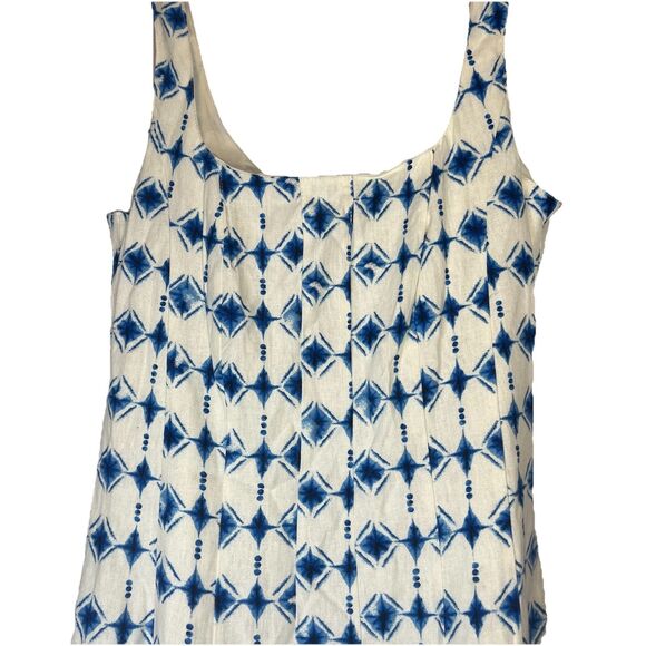 NWT CHRISTIAN LACROIX linen geometric Print Sleeveless fit flare Dress XS $498 - Picture 6 of 14